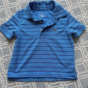 Vineyard Vines EUC Kids Polo in Blue Stripes - 2T